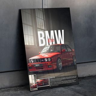 متال پوستر طرح ماشینی -   bmw