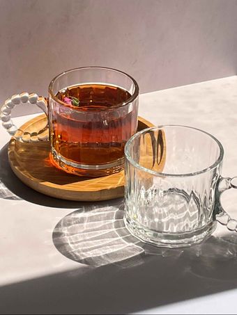 لیوان دسته مرواریدی 3عددی