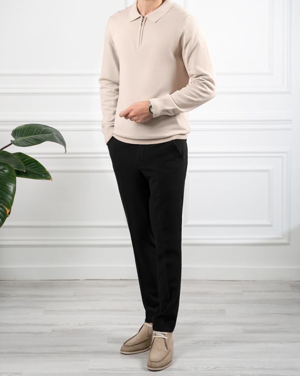 بافت نیم زیپ یقه برگرد کدsh286