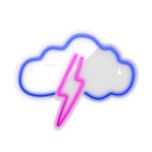 چراغ دیواری نئون دیزاین طرح Cloud-Vs-Lightning_BL
