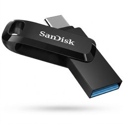 فلش مموری سن دیسک Ultra Dual Drive Go ظرفیت 256 گیگابایت با دو رابط USB Type-C و USB Type-A، طراحی چرخشی، سرعت خواندن 150 مگابای