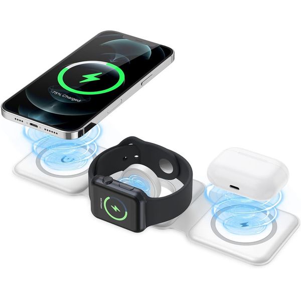 شارژر بی سیم مدل 3in1 magnetic wireless charger