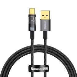 کابل تبدیل USB به USB-C بیسوس مدل Explorer Auto Power Off CATS000301 - CATS000303 به طول 2 متر