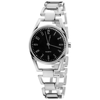 ساعت مچی عقربه‌ای کوارتز زنانه مدل مینیمال بند زنجیری دستبندی کد HO4