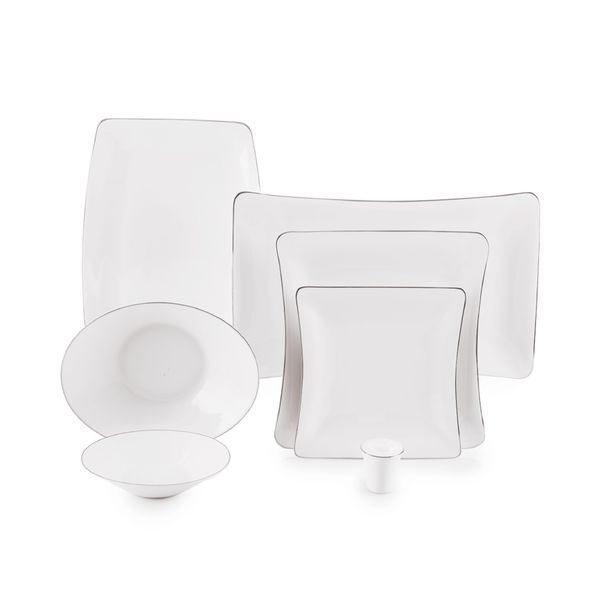 سرویس غذاخوری 97 پارچه چینی زرین سری وینچی الیسه مدل سمن درجه عالی