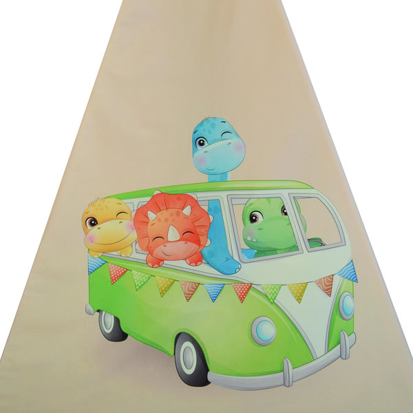 چادر بازی کودک مدل سرخپوستی طرح دایناسور PT521