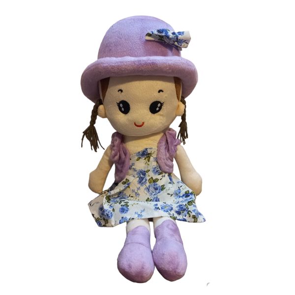 عروسک مدل دختر کلاهدار ارتفاع 50 سانتی متر