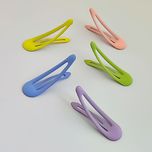 گیره مو زنانه مدل سیلیکونی تق تقی پاستیلی  کد 4042ak بسته 10 عددی