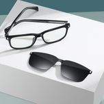 فریم عینک طبی مدل CG7201C01-P109 Polarized Double Switch به همراه کاور آفتابی