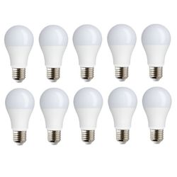 لامپ فوق کم مصرف ال ای دی 10 وات تک تاب مدل حبابی پایه E27 مجموعه 10 عددی