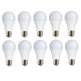 لامپ فوق کم مصرف ال ای دی 10 وات تک تاب مدل حبابی پایه E27 مجموعه 10 عددی