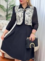 پیراهن کرپ حریر جورجا 3034