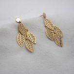 گوشواره طلا 18 عیار زنانه سهی مدل برگ ریز SE09