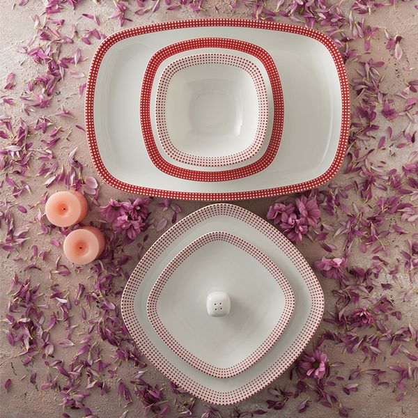 سرویس غذاخوری 27 پارچه 6 نفره چینی زرین ایران مدل Mon Belan