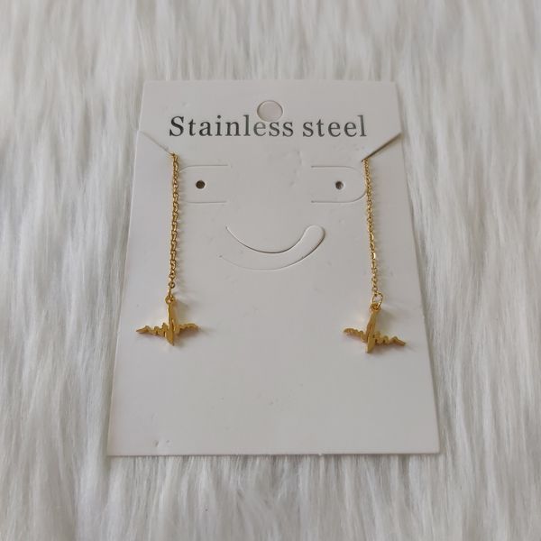 گوشواره زنانه مدل بخیه طرح ضربان کد Beat114*822