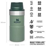 ماگ سفری استنلی مدل Classic Trigger Action کد F2021 گنجایش 0.250 لیتر