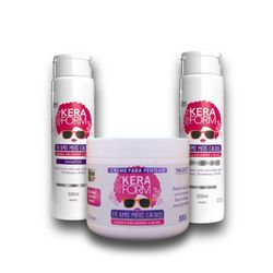 3 تیکه اصلی کیت فر های خشک 300 میل(شامپو+نرم کننده+کرم مو)