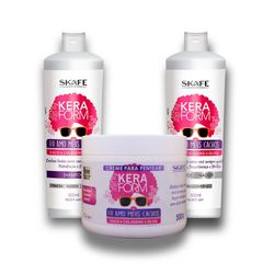 3 تیک ه اصلی کیت فر های خشک 500 میل(شامپو+نرم کننده+کرم مو)