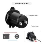 فیش فندکی ماشین مادگی ضدآب درب دار MARINE