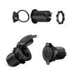 فیش فندکی ماشین مادگی ضدآب درب دار MARINE