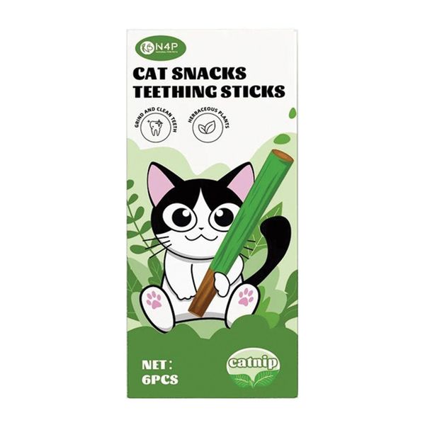 تشویقی مدادی دنتال گربه N4P با طعم کت نیپ / N4P cat snacks with catnip