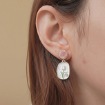 گوشواره فانتزی گل رز و لاله