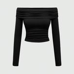 کراپ یقه قایقی (آف شولدر)