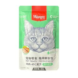 پوچ گربه ونپی مدل مرغ و میگو وزن 80 گرمی