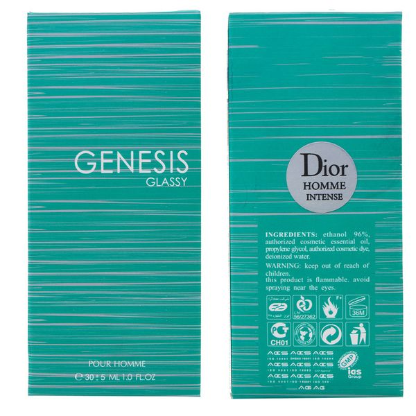 عطر جیبی مردانه عماد آرا مدل GENESIS GLASSY حجم 30 میلی لیتر