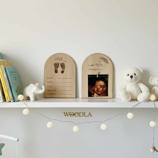 اکسسوری چوبی بیوگرافی نوزاد