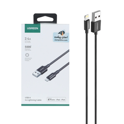 کابل شارژ فست آیفون UGREEN مدل US155 - مشکی (گارانتی 18 ماهه آسان پیشرو)(80822)