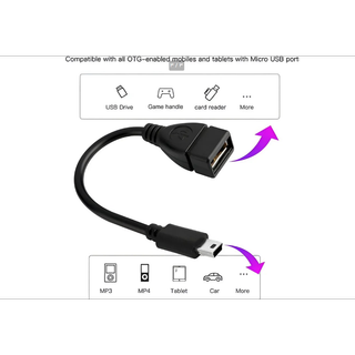 رابط تبدیل USB به mini USB سیم‌دار OTG  (ذوزنقه ای)