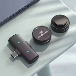 میکروفون یقه ای مدل M1 با پورت آیفون و تایپ سی انسر دو تایی