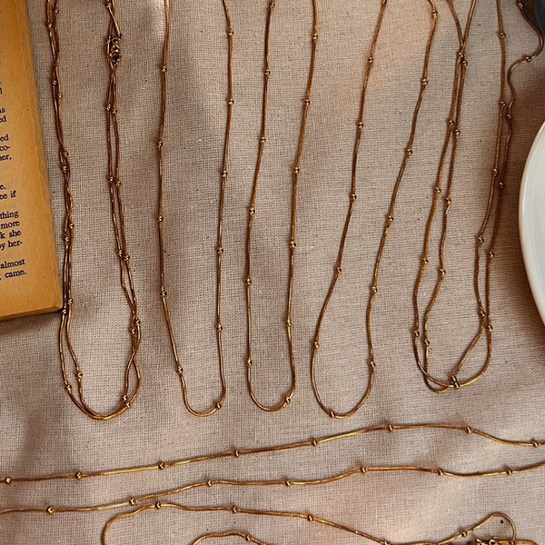 گردنبند ماری توپی طلایی