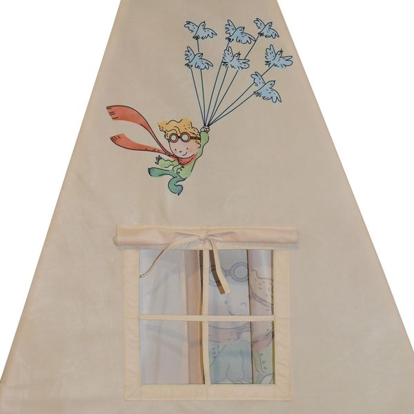 چادر بازی کودک مدل سرخپوستی طرح شازده کوچولو PT517 به همراه کوسن