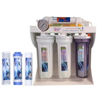 دستگاه تصفیه آب 6 مرحله سافت واتر مدل jw-soft-P06 به همراه فیلتر تصفیه آب سافت واتر کد 10 مجموعه 3 عددی
