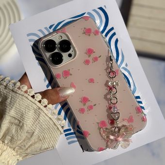 قاب Pink Flower Butterfly با آویز