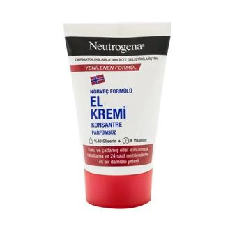 کرم دست نوتروژینا حاوی ویتامین E و گلیسیرین مناسب پوست خشک و ترک خورده 50 میل