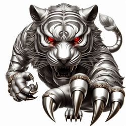 برچسب DTF استیکر حرارتی لباس مدل چنگ ببر