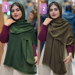 شال مخمل کبریتی لمه دارطرح ستاره   کد216