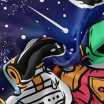 پوستر پارچه ای فیانی مدل بک دراپ فضانورد کد F131