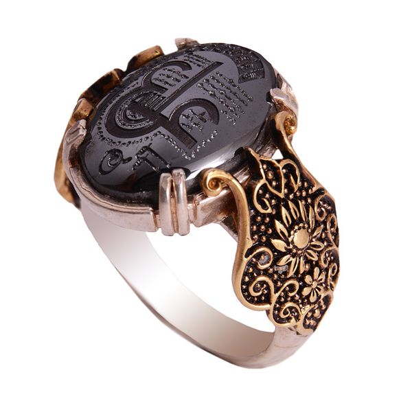 انگشتر نقره مردانه ملک زیور مدل حدید عین علی کد 226