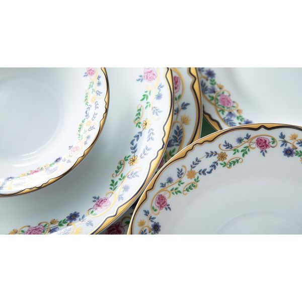 سرویس غذاخوری 102 پارچه 12 نفر چینی زرین ایران مدل گلستان سری ایتالیا اف درجه عالی