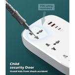 چندراهی برق الدینیو مدل SC3416 | فست شارژ 65 وات، 3 پریز + 4 پورت USB + Type-C