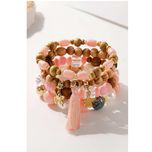 دستبند مهره ای زنانه مدل MDSS-CH3977 مجموعه 4 عددی