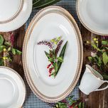 سرویس غذاخوری 102 پارچه چینی زرین ایران مدل ایتالیا اف ریوا درجه عالی