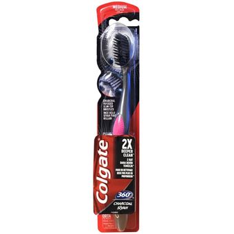 مسواک مدیوم ذغالی کلگیت 360 درجه Colgate 360 Charcoal