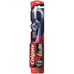 مسواک مدیوم ذغالی کلگیت 360 درجه Colgate 360 Charcoal