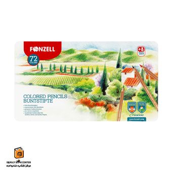 مدادرنگی جعبه فلزی 72 رنگ فونزل (FONZELL)