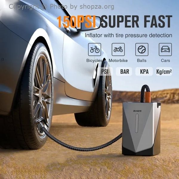 جامپ استارتر و پمپ باد چندکاره GF01 | استارت 800 آمپر، باتری 12400mAh و کمپرسور باد